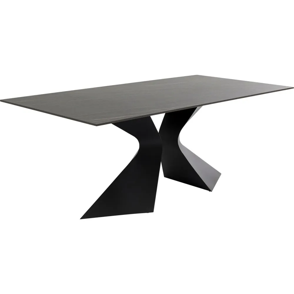 Kare Design Tuintafel Gloria 180x90cm keramiek zwart