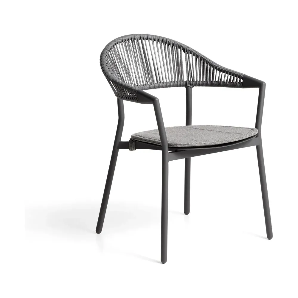 Kave Home Alimia tuinstoel Grafiet