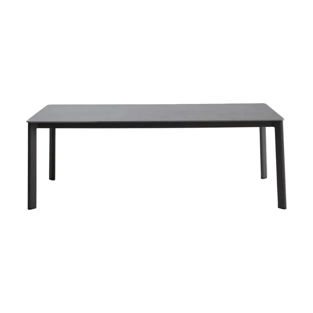 Kave Home Anafi tuintafel 220x100 cm Grafiet