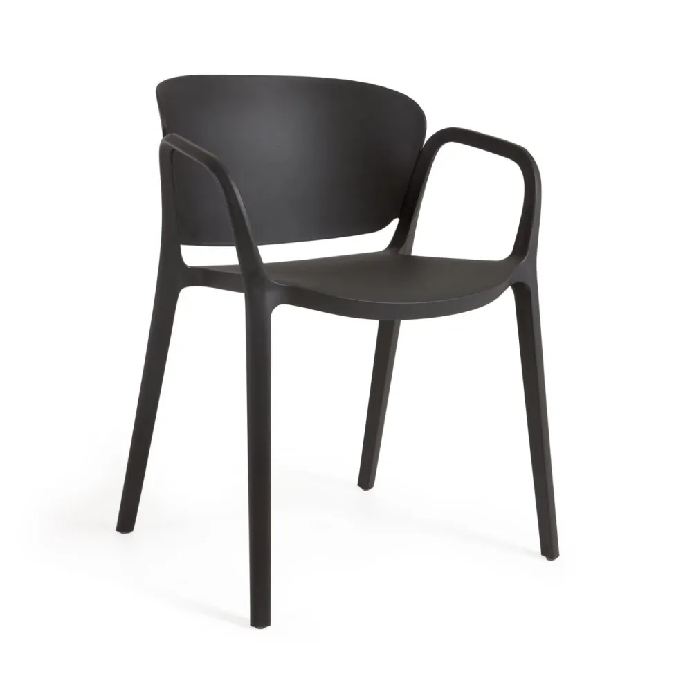 Kave Home Ania tuinstoel kunststof Zwart