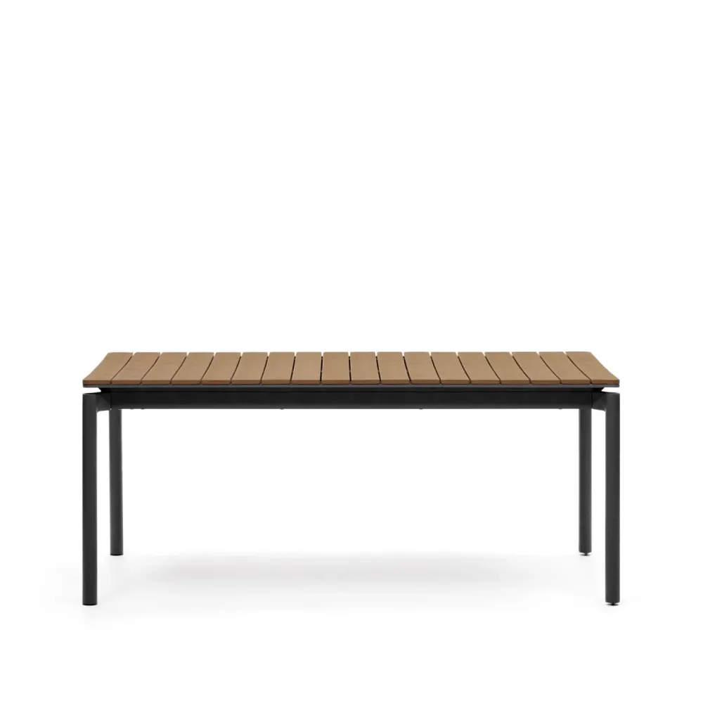 Kave Home Canyelles uitschuifbare tuintafel 180/240x100 cm Zwart