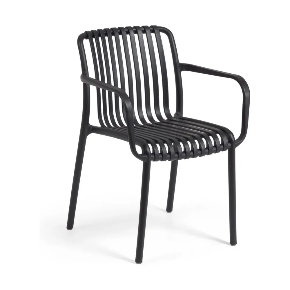 Kave Home Isabellini tuinstoel Zwart