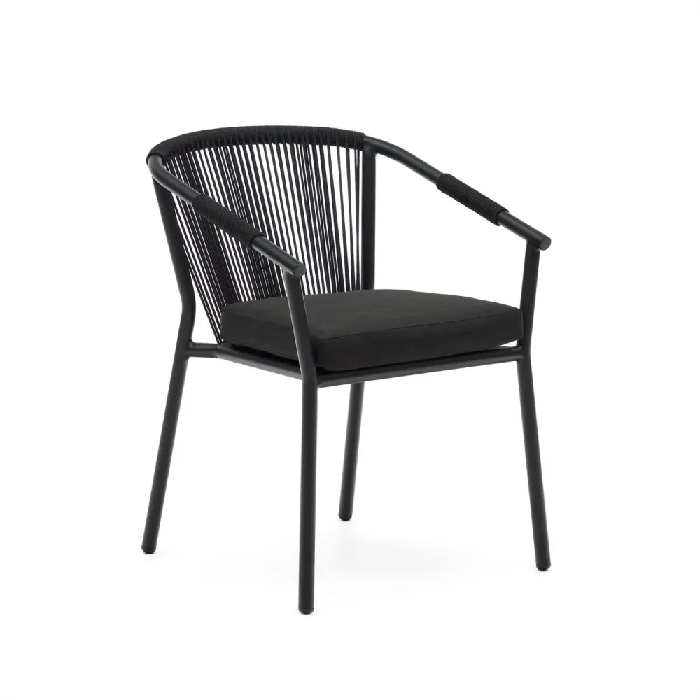 Kave Home Xelida tuinstoel Zwart