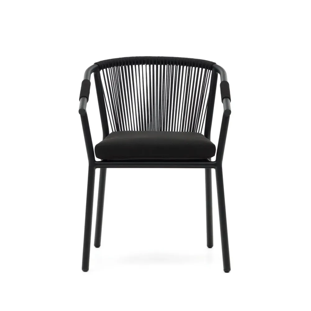 Kave Home Xelida tuinstoel Zwart