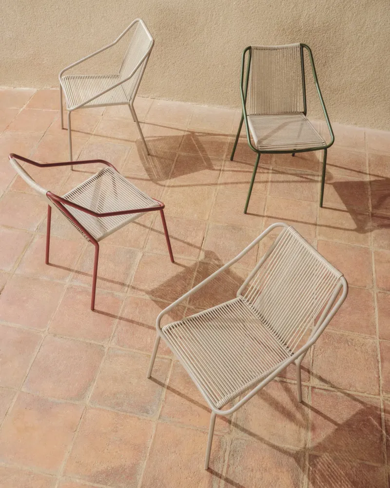 Kave Home Zivia tuinstoel Taupe