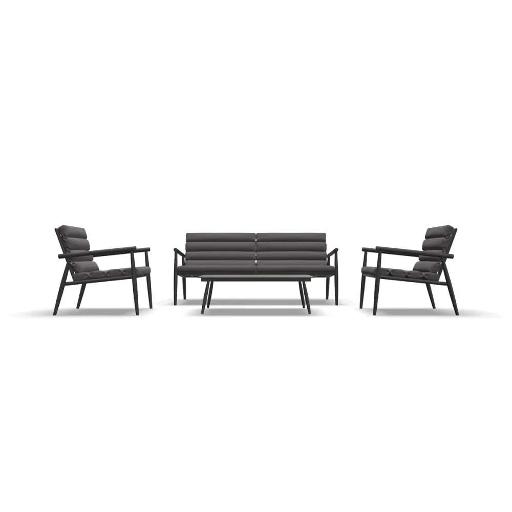 Lesli Living loungebank Harper - grijs - 168x76x72cm