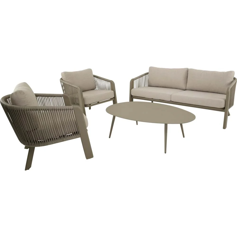 Lesli Living loungebank Tanoa - taupe - 174x78x69cm