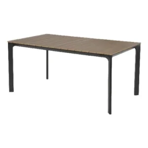 Lesli Living tuintafel Arezzo - zwart - 160x90x74cm
