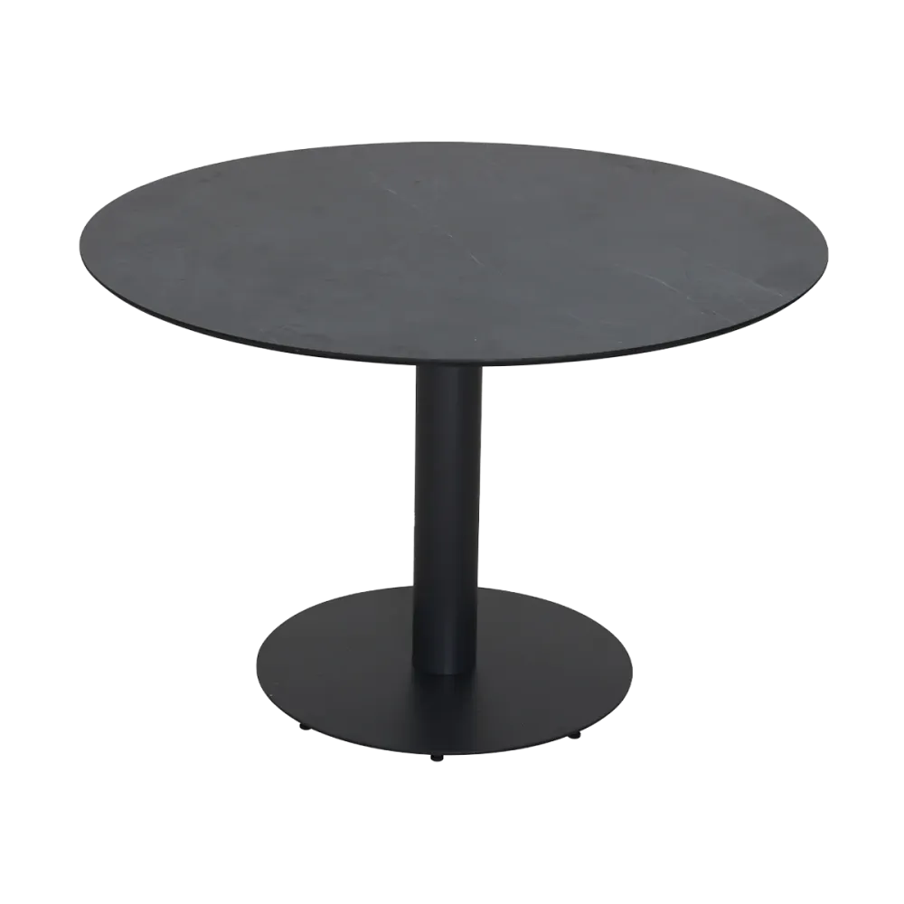 Lisomme Sieb ronde tuintafel zwart - Ø110 cm