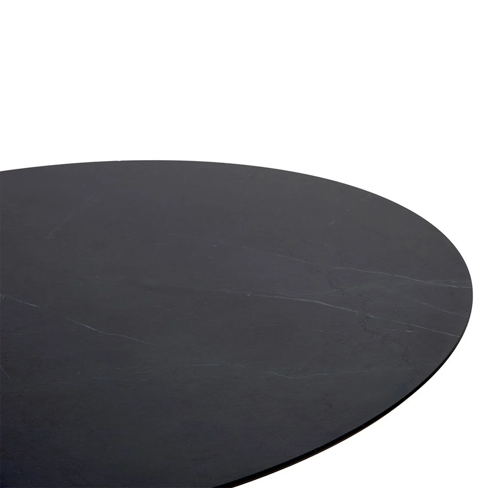 Lisomme Sieb ronde tuintafel zwart - Ø110 cm