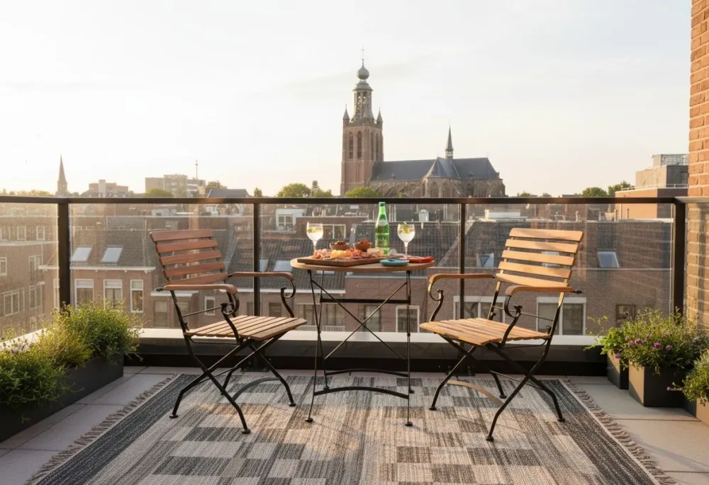 MaximaVida inklapbare tuinstoel Toscana met armleuning zwart 2 stuks - 100% FSC excellent acacia