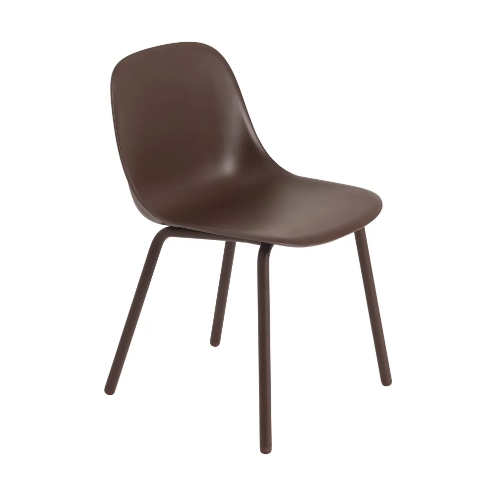 Muuto Fiber Side tuinstoel Brown Red