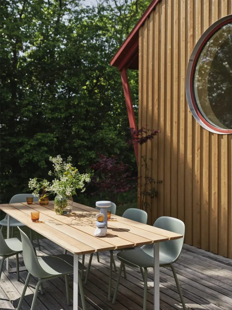 Muuto Fiber Side tuinstoel Dusty Green