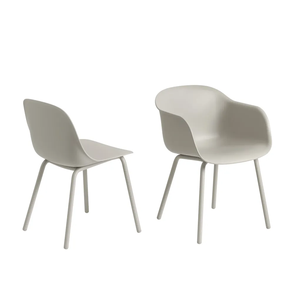 Muuto Fiber Side tuinstoel Grey