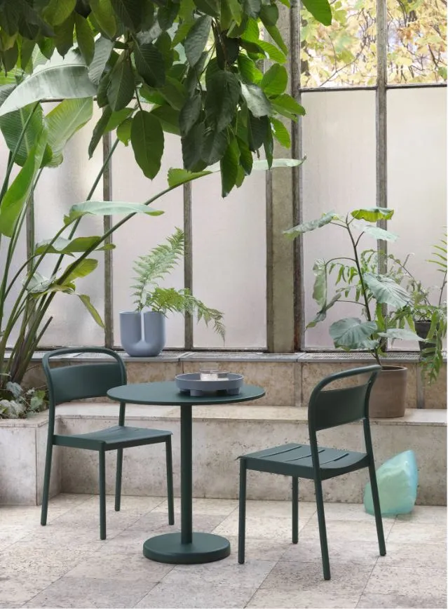 Muuto Linear Steel outdoor Café Table Rond - Large Pale