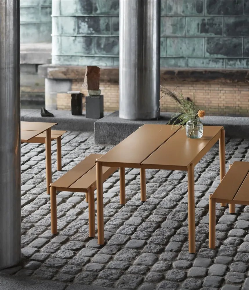 Muuto Linear Steel tuinbank 110 cm Dark Green