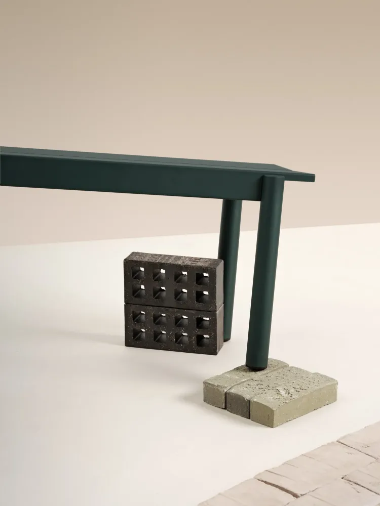 Muuto Linear Steel tuinbank 110 cm Dark Green