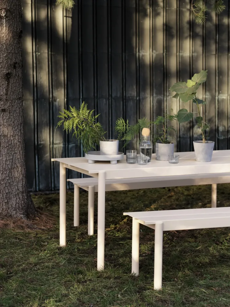Muuto Linear Steel tuinbank 110 cm Grey