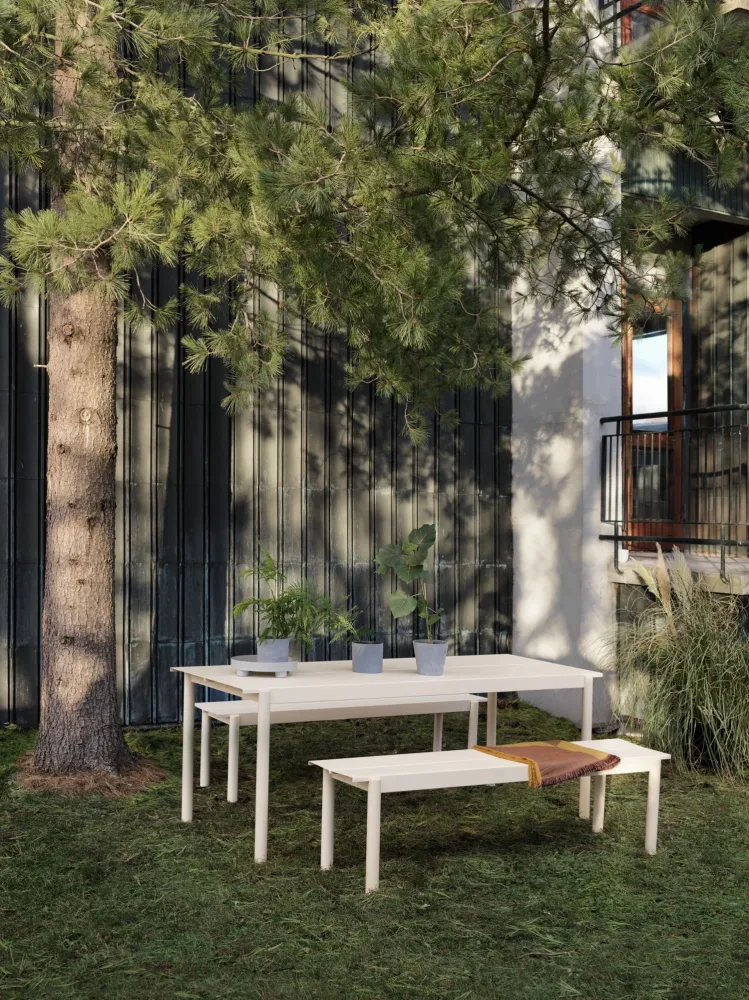Muuto Linear Steel tuinbank 110 cm Grey