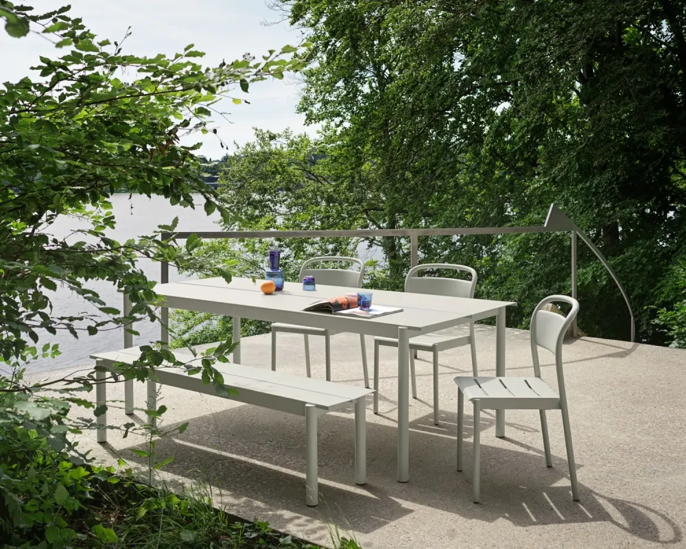 Muuto Linear Steel tuinbank 110 cm Grey