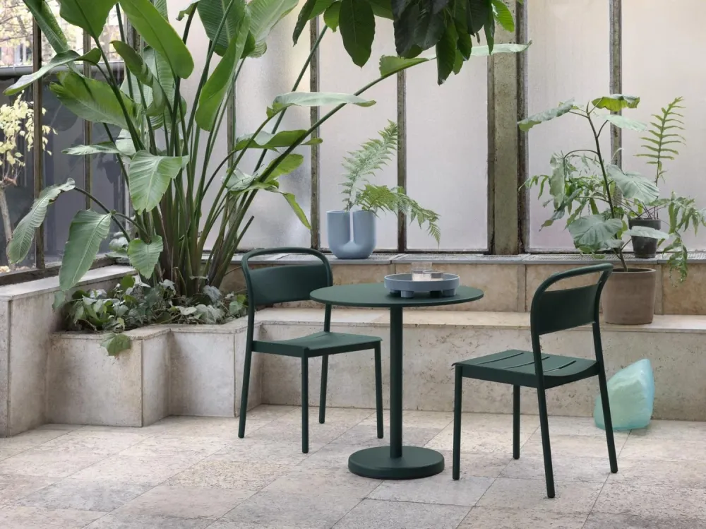 Muuto Linear Steel tuinstoel Dark Green