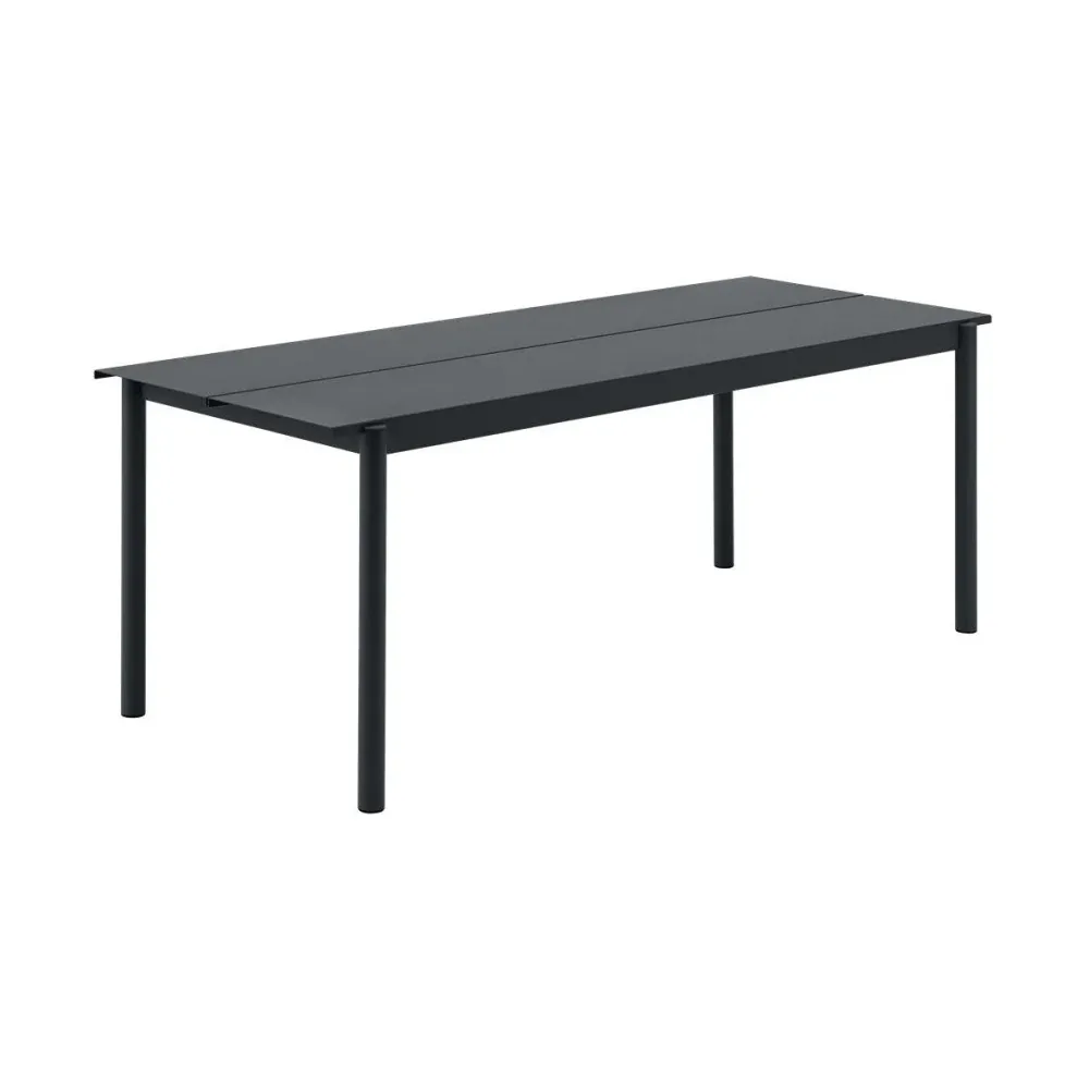 Muuto Linear Steel tuintafel 200x75 cm Black