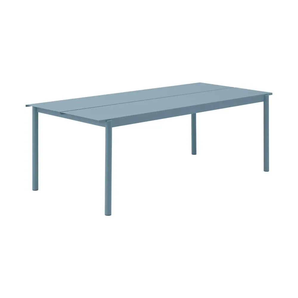 Muuto Linear Steel tuintafel 220x90 cm Pale Blue