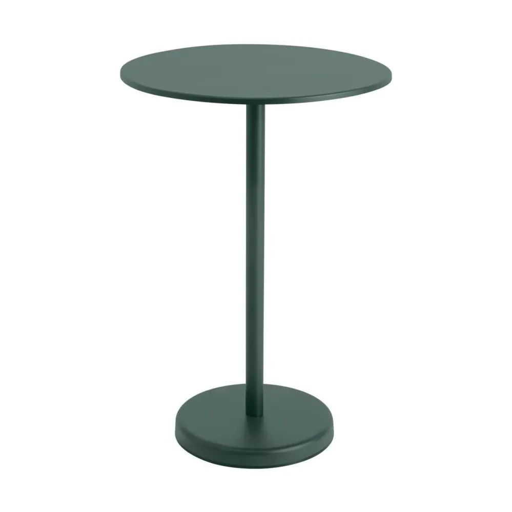 Muuto Linear Steel tuintafel bar rond H103 Dark Green