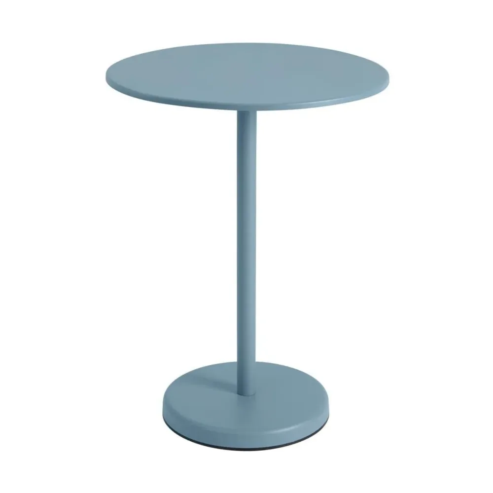 Muuto Linear Steel tuintafel bar rond H95 Pale Blue