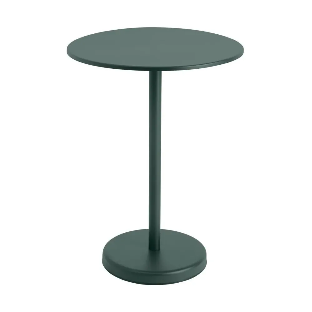 Muuto Linear Steel tuintafel bar rond H95 Dark Green