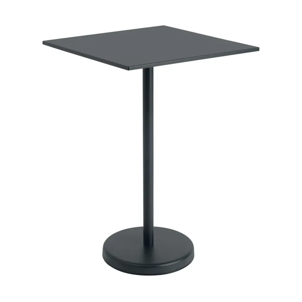Muuto Linear Steel tuintafel bar vierkant H105 Black