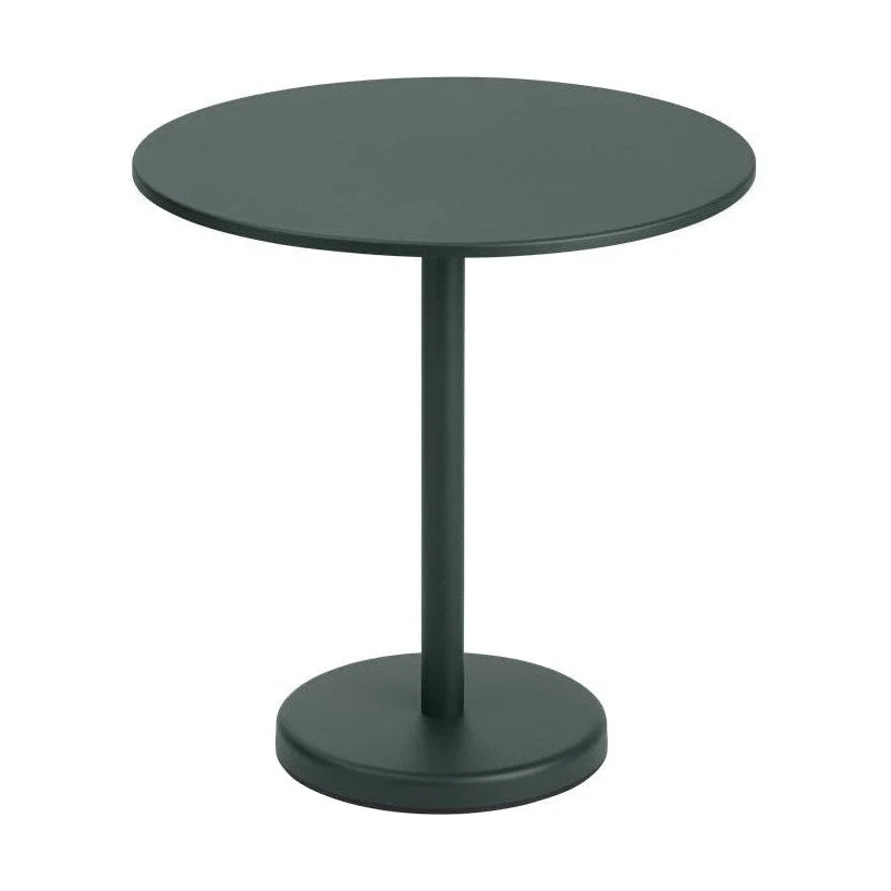 Muuto Linear Steel tuintafel bistro rond Ø70 cm Dark Green