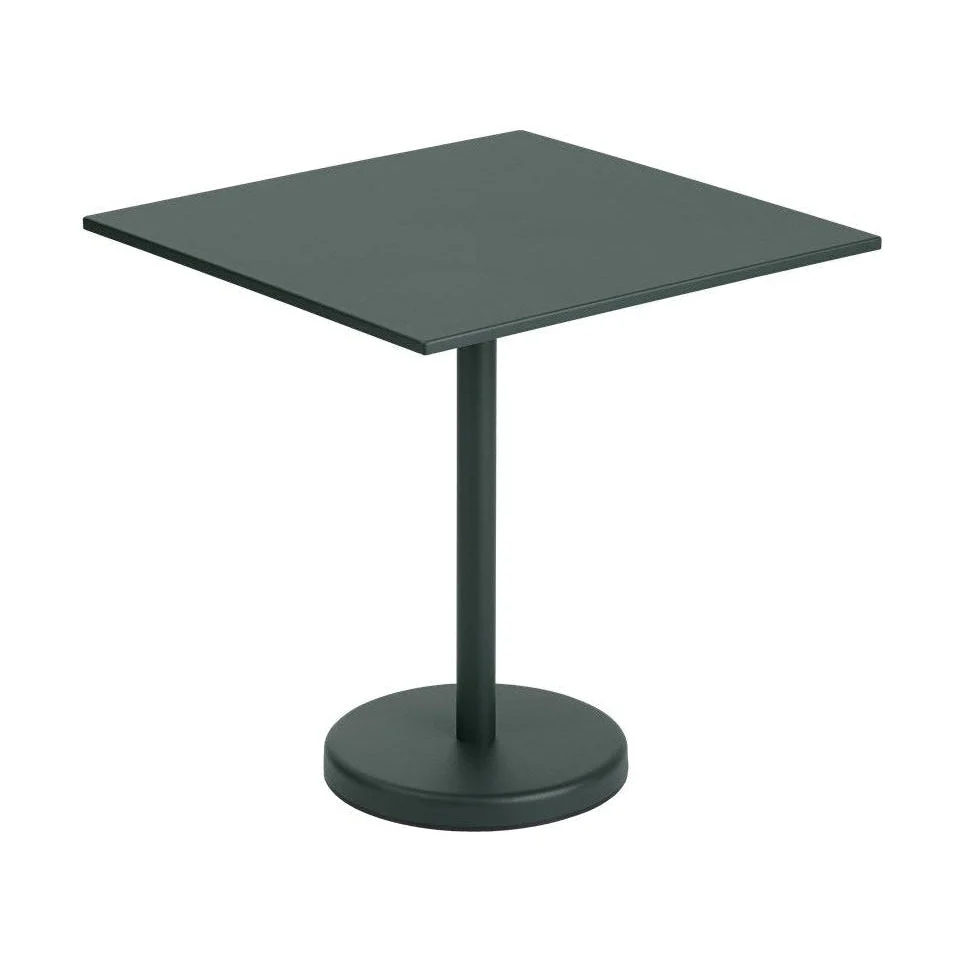 Muuto Linear Steel tuintafel bistro vierkant 70x70 cm Dark Green