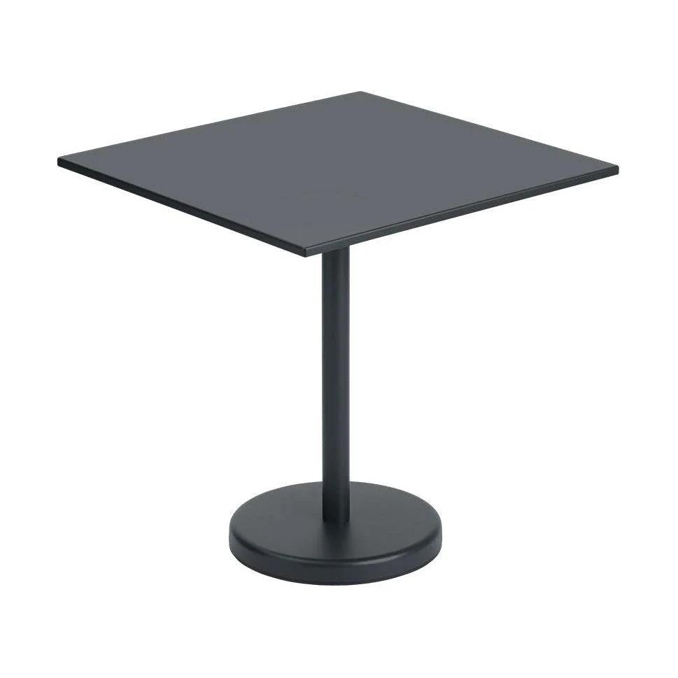 Muuto Linear Steel tuintafel bistro vierkant 70x70 cm Black