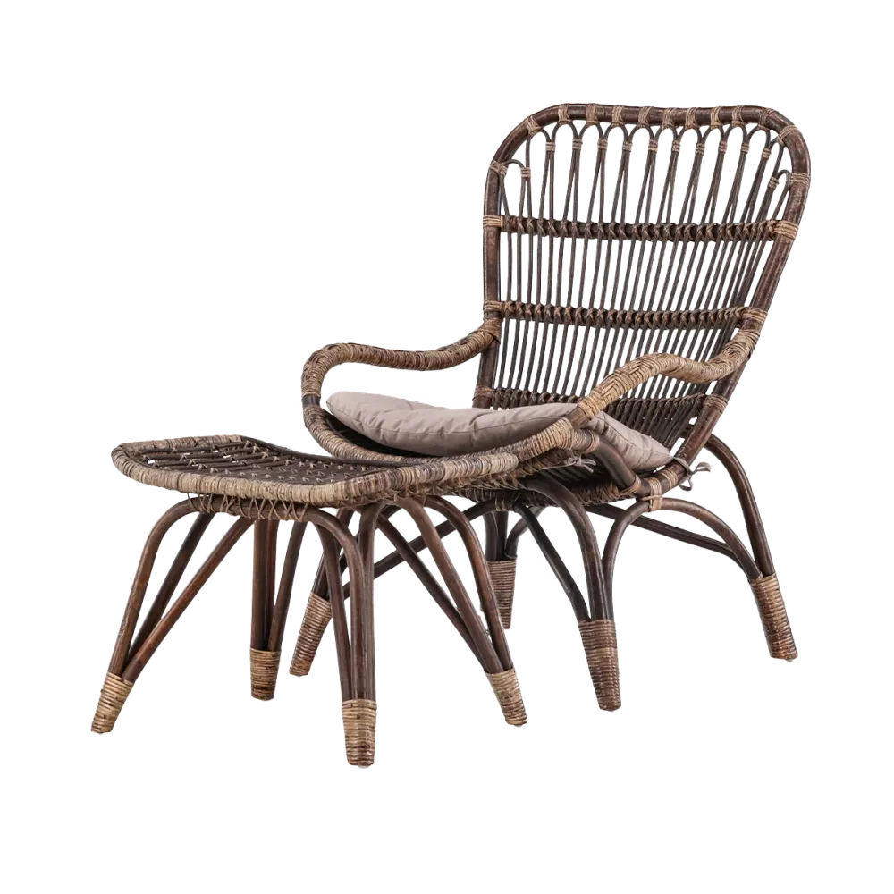 Nest outdoor Aida Rotan Tuin Fauteuil Donkerbruin