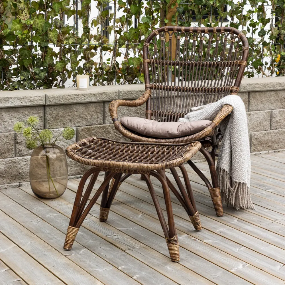 Nest outdoor Aida Rotan Tuin Fauteuil Donkerbruin