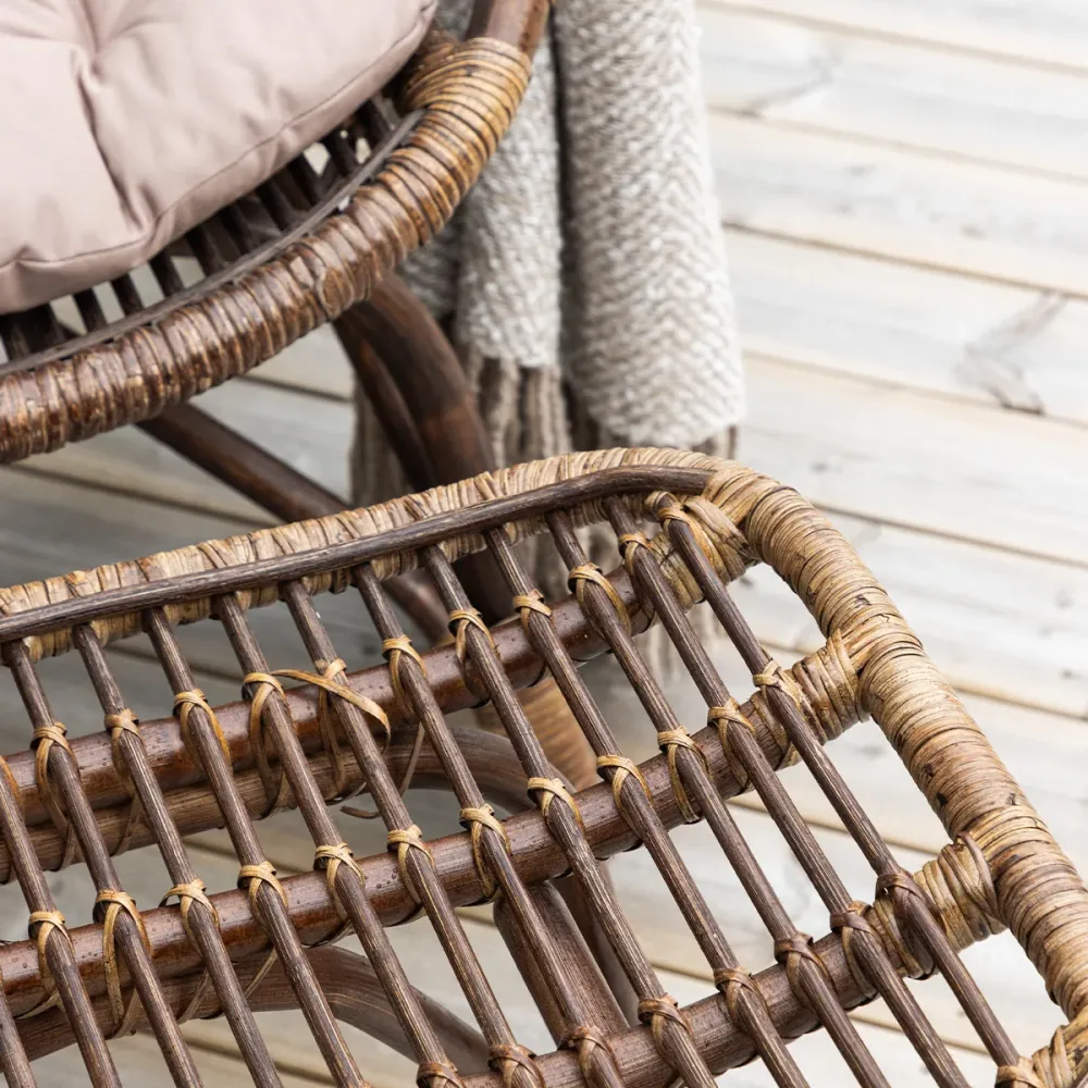 Nest outdoor Aida Rotan Tuin Fauteuil Donkerbruin