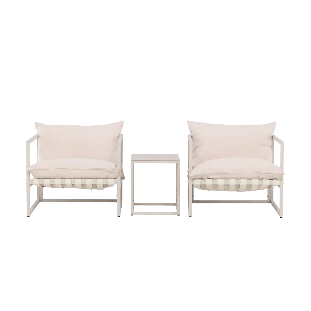Nest outdoor Ebba Loungeset 3 Delig Met Zitkussens - Beige