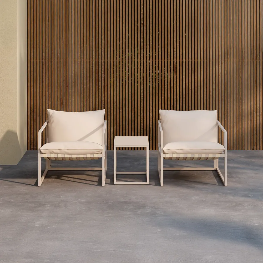 Nest outdoor Ebba Loungeset 3 Delig Met Zitkussens - Beige