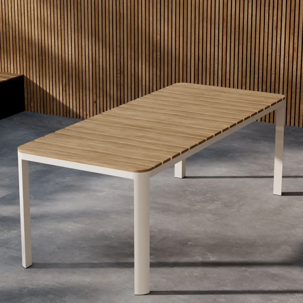 Nest outdoor Ingo Polywood Tuintafel Beige - 210 x 90 cm