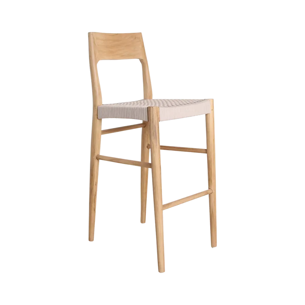 Freya teakhouten barstoel - Tuinstoel Raw Materials