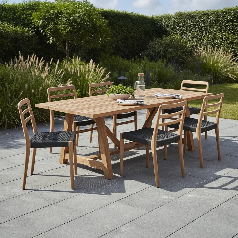 Soleado teakhouten tuintafel 240 cm Raw Materials