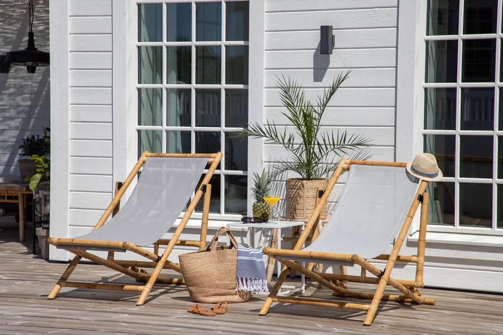 Rebellenclub Ligstoel Hydra - Naturel Bamboe