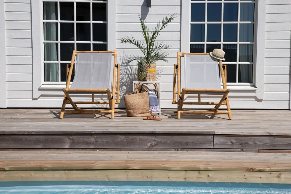 Rebellenclub Ligstoel Hydra - Naturel Bamboe