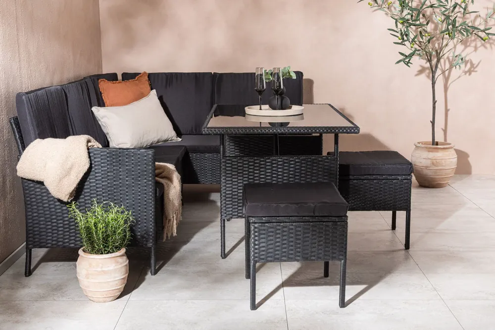 Rebellenclub Loungeset Gerani - Zwart