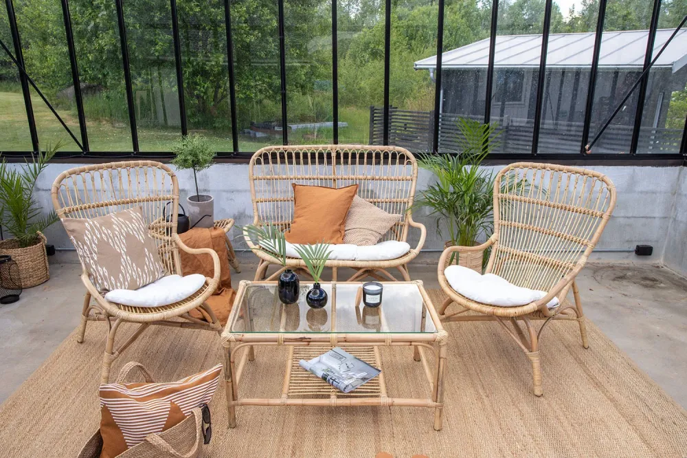 Rebellenclub Loungeset Merit - Naturel Rattan