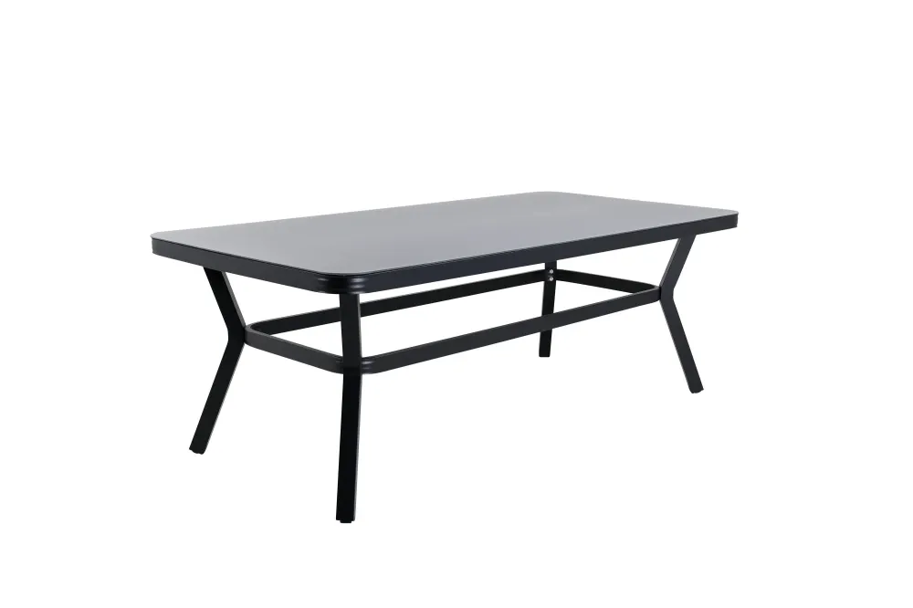 Rebellenclub Rechthoekige Tuintafel Amary - 200 x 100cm - Zwart