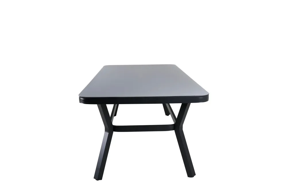 Rebellenclub Rechthoekige Tuintafel Amary - 200 x 100cm - Zwart