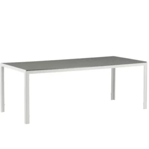 Rebellenclub Rechthoekige Tuintafel Argento - 205 x 90 cm - Grijs