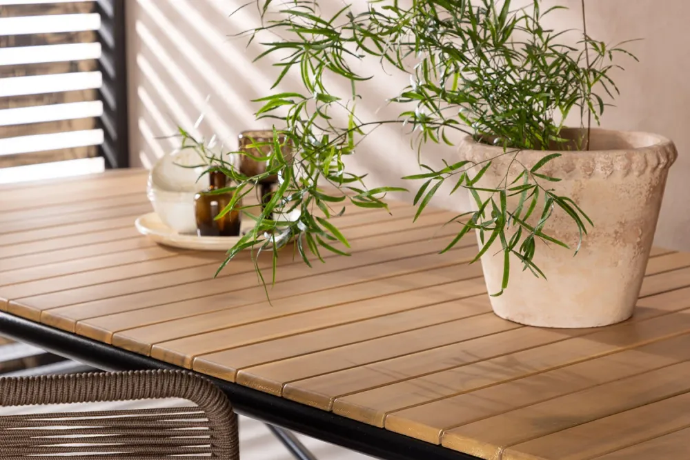 Rebellenclub Rechthoekige Tuintafel Aspen - 200 x 90cm - Naturel Hout